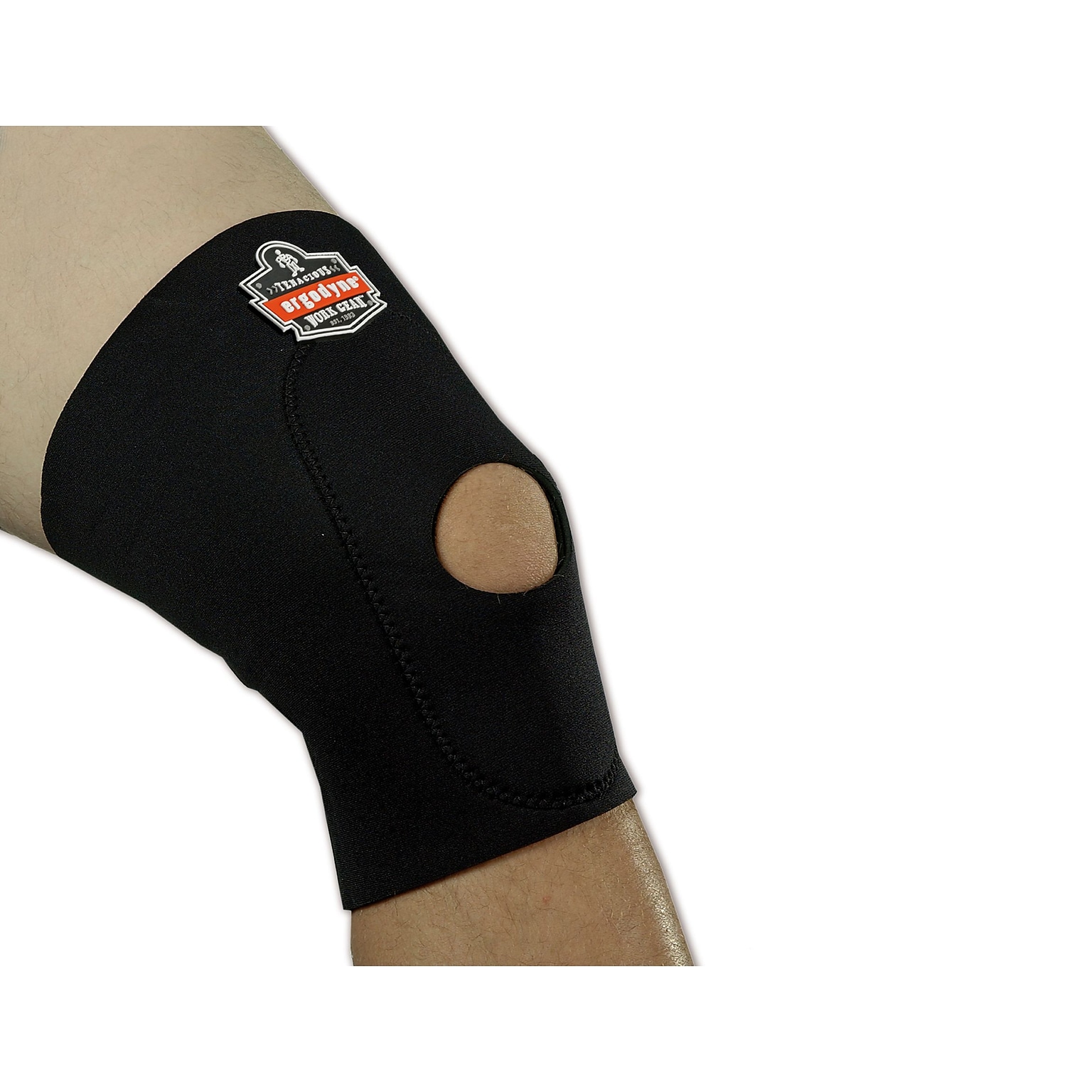 Ergodyne® ProFlex® Knee Sleeve With Open Patella/Anterior Pad, Black, Large