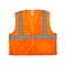 Ergodyne GloWear 8210Z High Visibility Sleeveless Safety Vest, ANSI Class R2, Small/Medium, Orange (