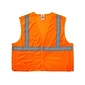 Ergodyne GloWear 8215BA High Visibility Sleeveless Safety Vest, ANSI Class R2, Orange, S/M (21063)