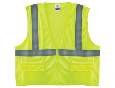 Ergodyne GloWear 8220Z Class 2 Standard Vest, L/XL, Lime (21125-GDO)