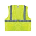Ergodyne GloWear 8220Z High Visibility Sleeveless Safety Vest, ANSI Class R2, Lime, 4XL/5XL (21129)
