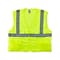 Ergodyne GloWear 8220HL High Visibility Sleeveless Safety Vest, ANSI Class R2, Lime Yellow, 2XL/3XL