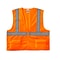 Ergodyne GloWear 8225Z High Visibility Sleeveless Safety Vest, ANSI Class R2, Orange, Large (21155)