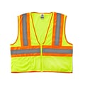 Ergodyne GloWear® 8229Z High Visibility Sleeveless Safety Vest, ANSI Class R2, Lime, 2XL/3XL (21297)