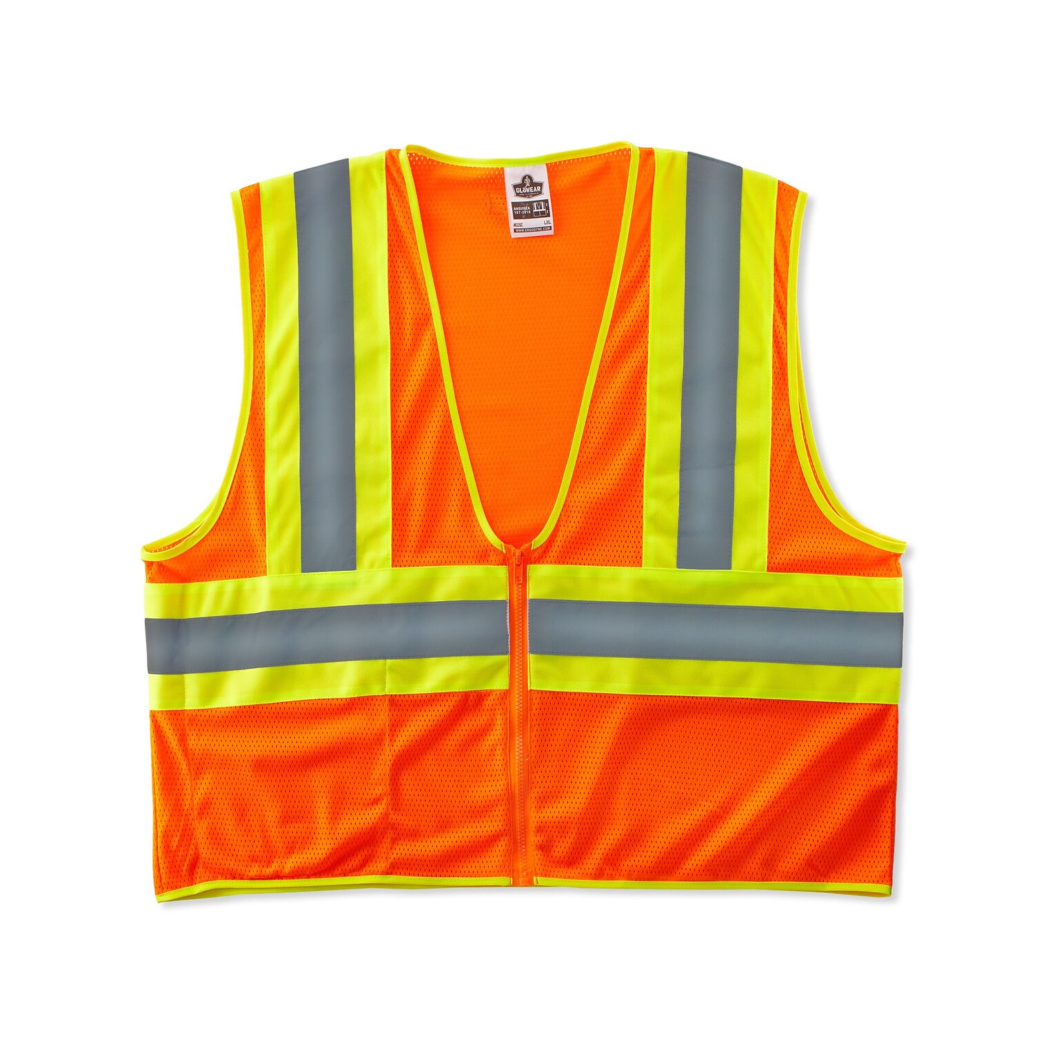 Ergodyne GloWear 8229Z High Visibility Sleeveless Safety Vest, ANSI Class R2, Orange, S/M (21303)