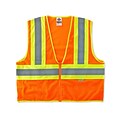 Ergodyne® GloWear® 8230Z Class 2 Hi-Visibility Two-Tone Vest, Orange, 2XL/3XL