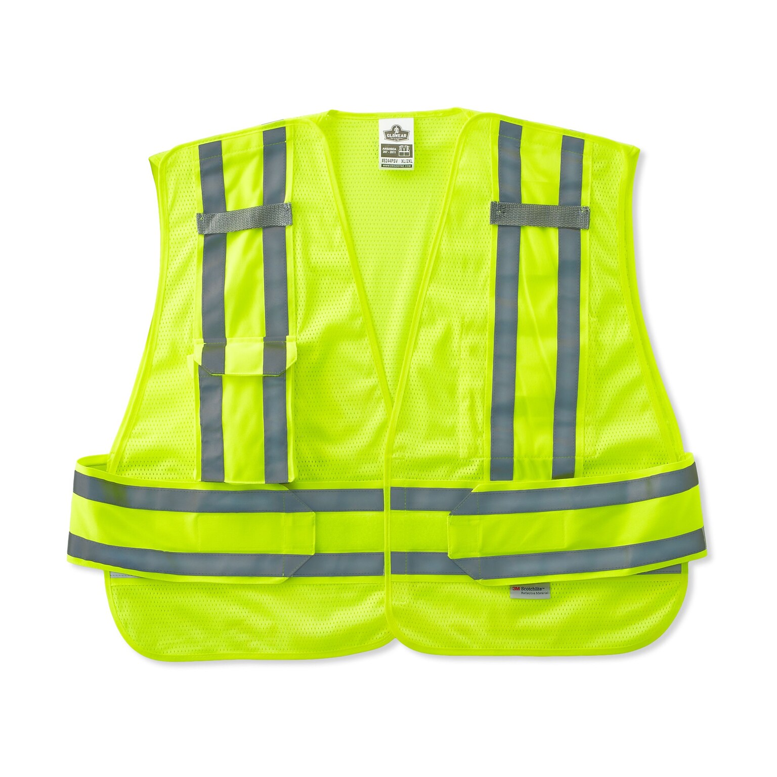 Ergodyne GloWear 8244 Expandable Public Safety Vest, Lime, XL/2XL