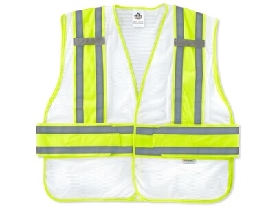 Ergodyne® GloWear® 8240HL Class 2 Hi-Visibility Two-Tone Expandable Vest, White, XL/2XL