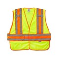 Ergodyne® GloWear® 8240HL Class 2 Hi-Visibility Two-Tone Expandable Vest, Lime, XL/2XL