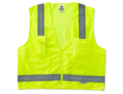 Ergodyne GloWear® 8250Z Class 2 Surveyors Vest, Large/XL, Lime