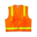 Ergodyne® GloWear® 8250ZHG Class 2 Hi-Gloss Surveyors Vest, Orange, 4XL/5XL
