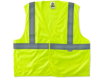Ergodyne GloWear® 8255HL Class 2 Treated Poly Vest, Large/XL, Lime
