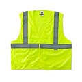 Ergodyne GloWear® 8255HL Class 2 Treated Poly Vest, 2XL/3XL, Lime