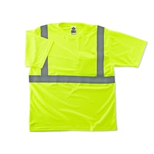 Ergodyne GloWear® 8289 High Visibility Short Sleeve T-Shirt, ANSI Class R2, Lime, Medium (21503)