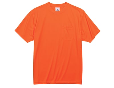 Ergodyne® GloWear® 8089 Non-Certified Hi-Visibility Safety T-Shirt, Orange, Small