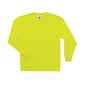 Ergodyne® GloWear® 8091 Non-Certified Hi-Visibility Long Sleeve Safety T-Shirt, Lime, Medium