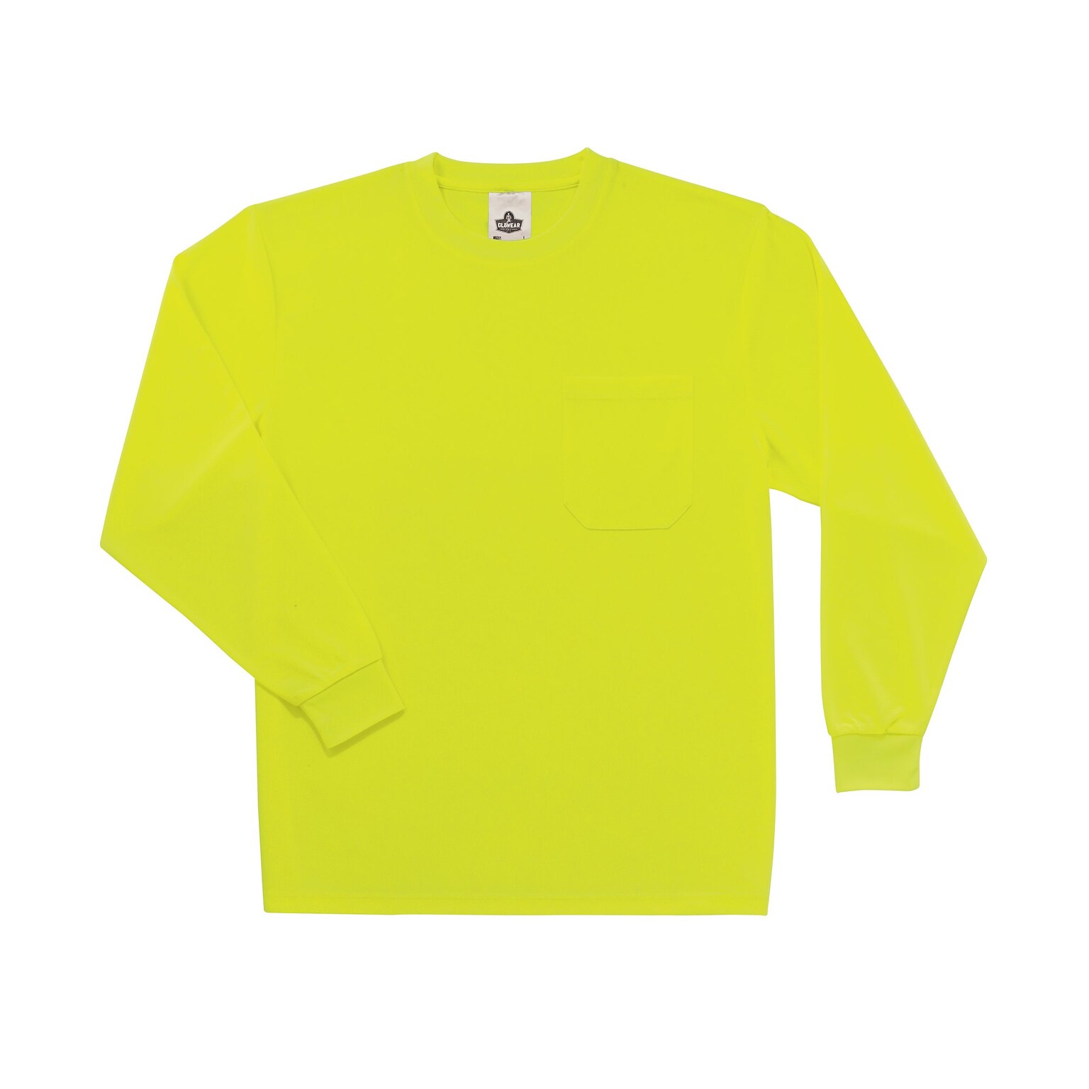 Ergodyne GloWear 8091 High Visibility Long Sleeve T-Shirt, Lime, Large (21584)