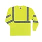 Ergodyne GloWear® 8391 High Visibility Long Sleeve T-Shirt, ANSI Class R3, Lime, 4XL (21708)