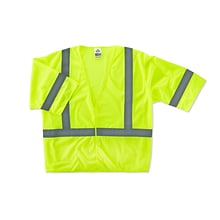 Ergodyne GloWear 8310HL Hi-Visibility Economy Vest, ANSI Class R3, Lime, Small/Medium