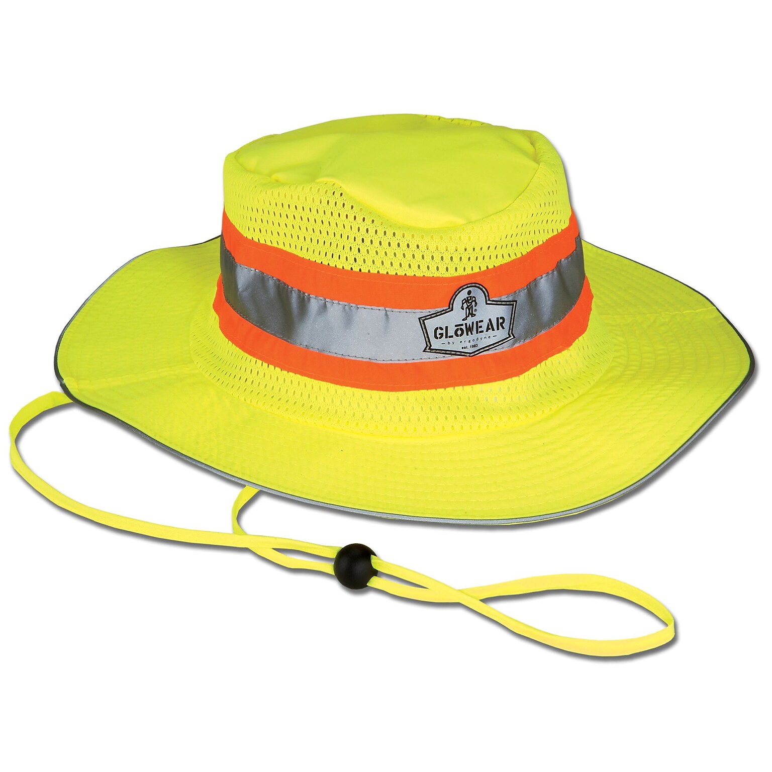 Ergodyne GloWear 8935 Cooling High Visibility Sun Hat, Lime, Small/Medium (23259)