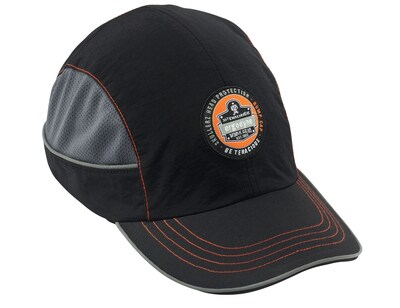 Ergodyne Skullerz Nylon Long Brim Bump Cap, Black (23344)