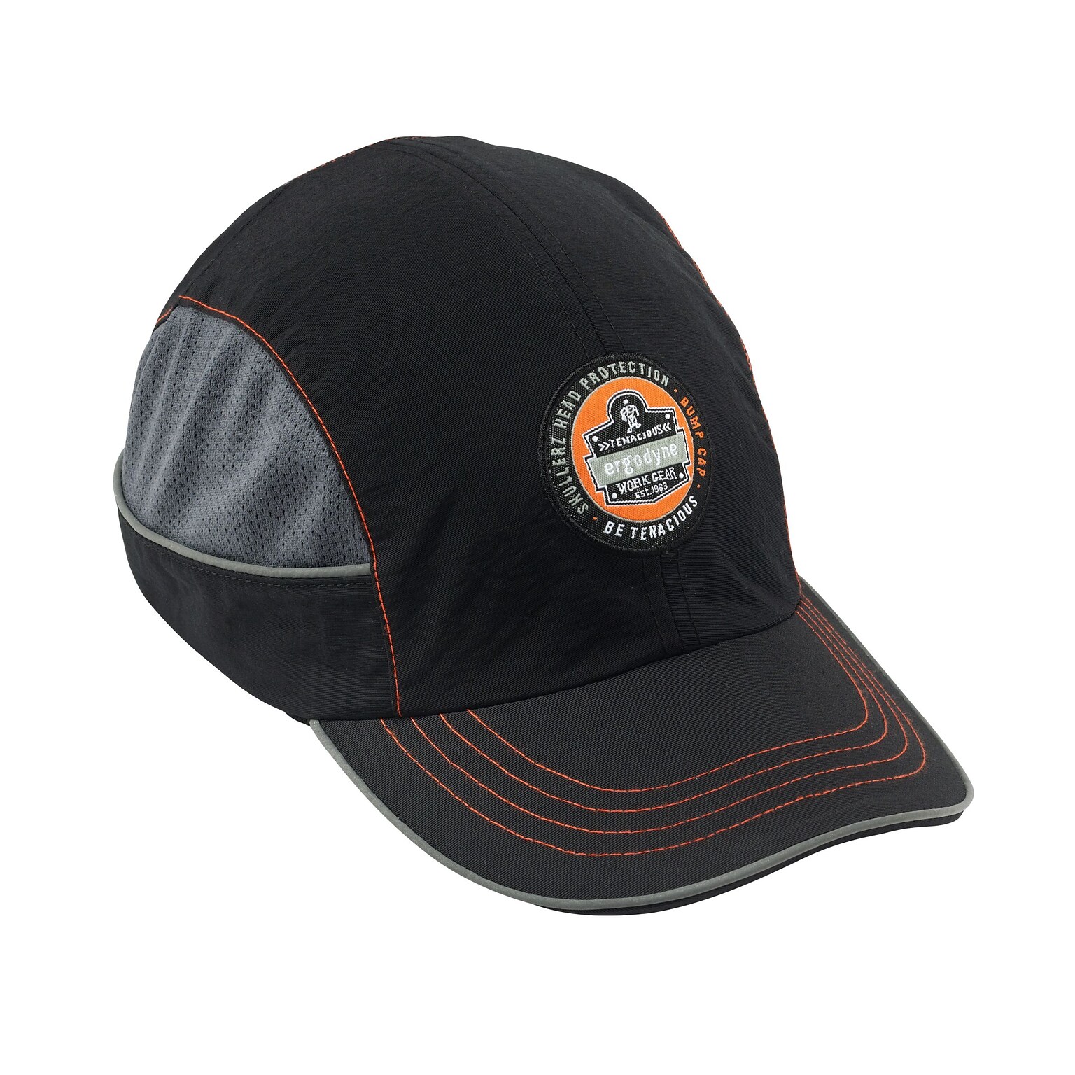 Ergodyne Skullerz Nylon Long Brim Bump Cap, Black (23344)