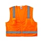 Ergodyne GloWear 8249Z High Visibility Sleeveless Safety Vest, ANSI Class R2, Orange, S/M (24013)