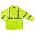 Ergodyne GloWear 8365 High Visibility Rain Jacket, ANSI Class R3, Lime, Large