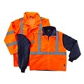 Ergodyne® GloWear® 8385 Class 3 Hi-Visibility 4-in-1 Jacket, Orange, 3XL