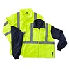 Ergodyne GloWear 8385 Class 3 Hi-Visibility 4-in-1 Jacket, Lime, 3XL