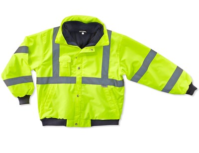 Ergodyne® GloWear® 8380 Class 3 Bomber Jacket, 3XL, Lime
