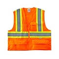 Ergodyne GloWear 8235ZX High Visibility Sleeveless Safety Vest, ANSI Class R2, Orange, Large (26185)