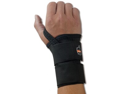 Ergodyne ProFlex 4010 Elastic Wrist Support with Double Strap, Medium (70024)