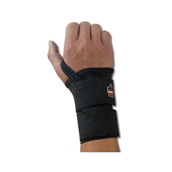 Ergodyne ProFlex 4010 Elastic Wrist Support with Double Strap, Large (70036)
