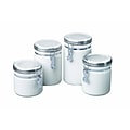 Anchor Hocking® 4 Piece Ceramic Canister Set With Clamp Top Chrome Lids