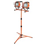 CCI® Contractor Twin Head Tripod Halogen Work Light W/Telescoping Tripod Stand, 1000 W, Orange