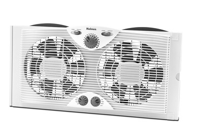 Jarden Home Environment Holmes™ 9" Twin Window Fan With Manual Thermostat, White