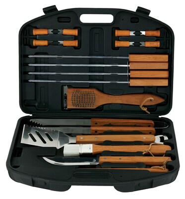 Mr. Bar-B-Q® 18 Piece BBQ Tool Set With Plastic Case