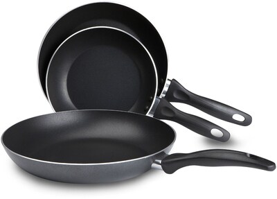 T-fal® Specialty 3 Piece Nonstick Aluminum Fry Pan Set; Black