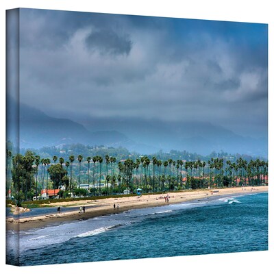 ArtWall The Beach at Santa Barbara Gallery Wrapped Canvas Art By Steve Ainsworth, 36 x 48