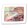 ArtWall Cliffside Boats Flat/Rolled Canvas Art By Claude Monet, 36 x 48