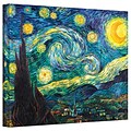 ArtWall Starry Night Gallery Wrapped Canvas Art By Vincent Van Gogh, 24 x 32