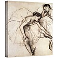 ArtWall Two Dancers Resting Gallery Wrapped Canvas Art By Edgar Degas, 24 x 24