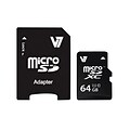 V7® VAMSDX64GUHS1R-2N 64GB microSD Extended Capacity Memory Card