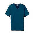 Madison AVE™ Unisex Scrub Top With 3 Pockets, Caribbean Blue, Medium