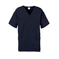 Medline Madison ave™ Unisex Scrub Top With 3 Pockets, Navy, Medium