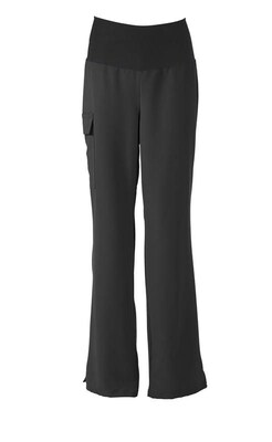 Medline Ocean ave Ladies Yoga Elastic Waist Scrub Pant, Black, XL