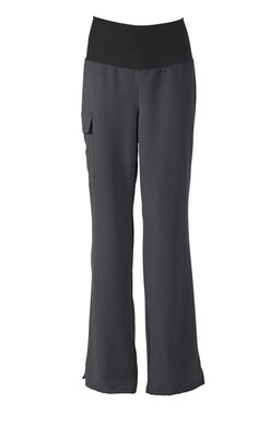 Medline Ocean ave Ladies Yoga Elastic Waist Scrub Pant, Charcoal, XS