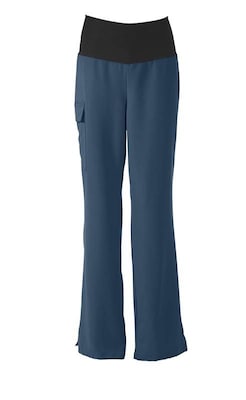 Medline Ocean ave Women Large Tall Yoga Scrub Pants, Caribbean Blue (5560CRBLT)