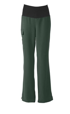 Medline Ocean ave Women Large Petite Yoga Scrub Pants, Hunter (5560HTRLP)